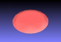 橢圓形切面橘紅色鋯石